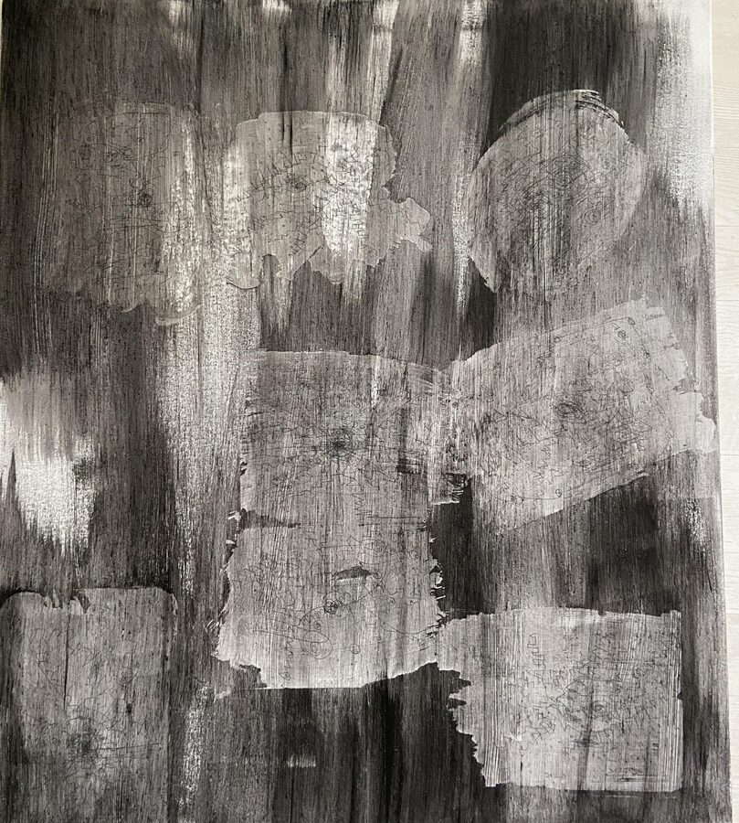 Orbs — Natural pigment on canvas